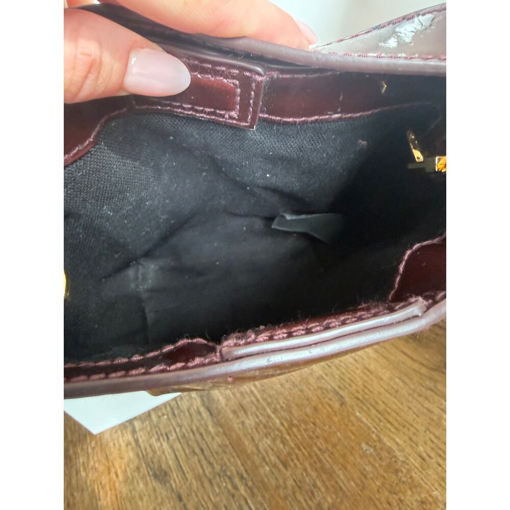 Madewell The Essential Micro Bucket Tote in Dark Plum Patent Leather - Picture 16 of 16